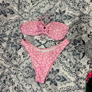 SHEIN Pink Floral Bikini Set